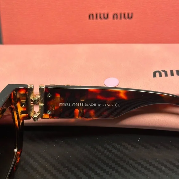Miu Miu Tortoise Shell Sunglasses - Picture 6 of 10